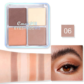 CmaaDU 4-Color Matte and Shimmer Eye Shadow Palette