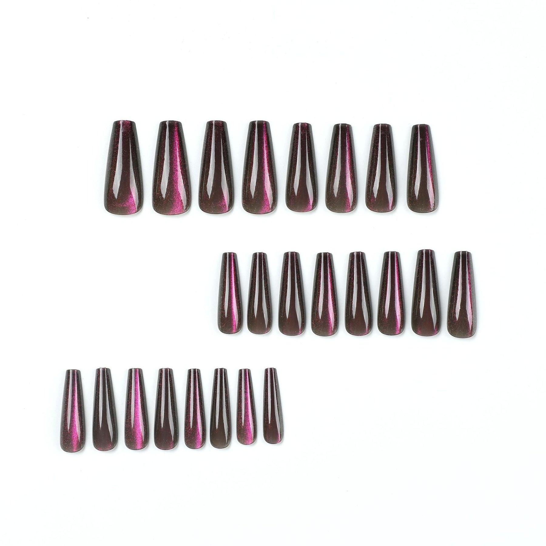 Raspberry Purple Cat Eye Removable Nail Tips