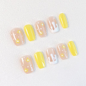 Chic Handmade Simple Hand-Painted Fall Nails, Trendy and Versatile Student-Friendly Nail Patches