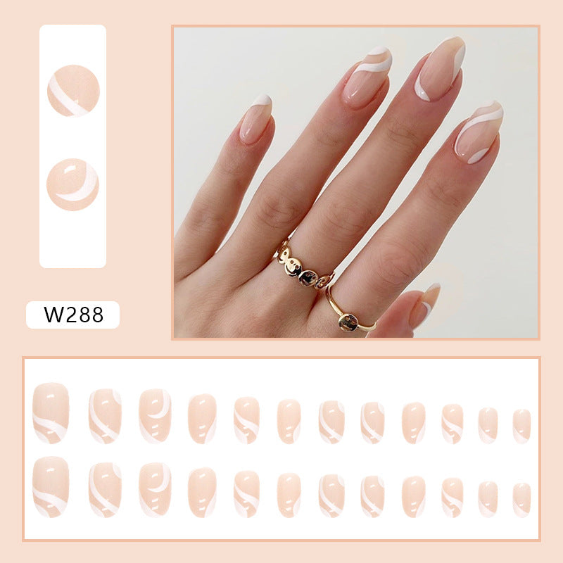 Simple Pure White Ribbon Bridal Fall Nails - Sweet & Luxe