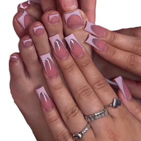 Classic Pink French Manicure & Pedicure Set