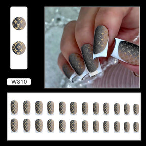 Cute and Cool Halloween/Christmas Fall Nails: 24-Piece Set