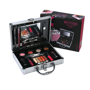 Complete Cosmetics Set: Eyeshadow, Lipstick, Lip Gloss, Mascara