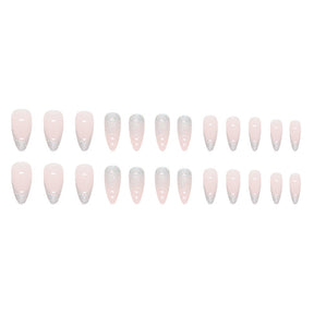 Shimmering Fairy French Almond Nail Stickers