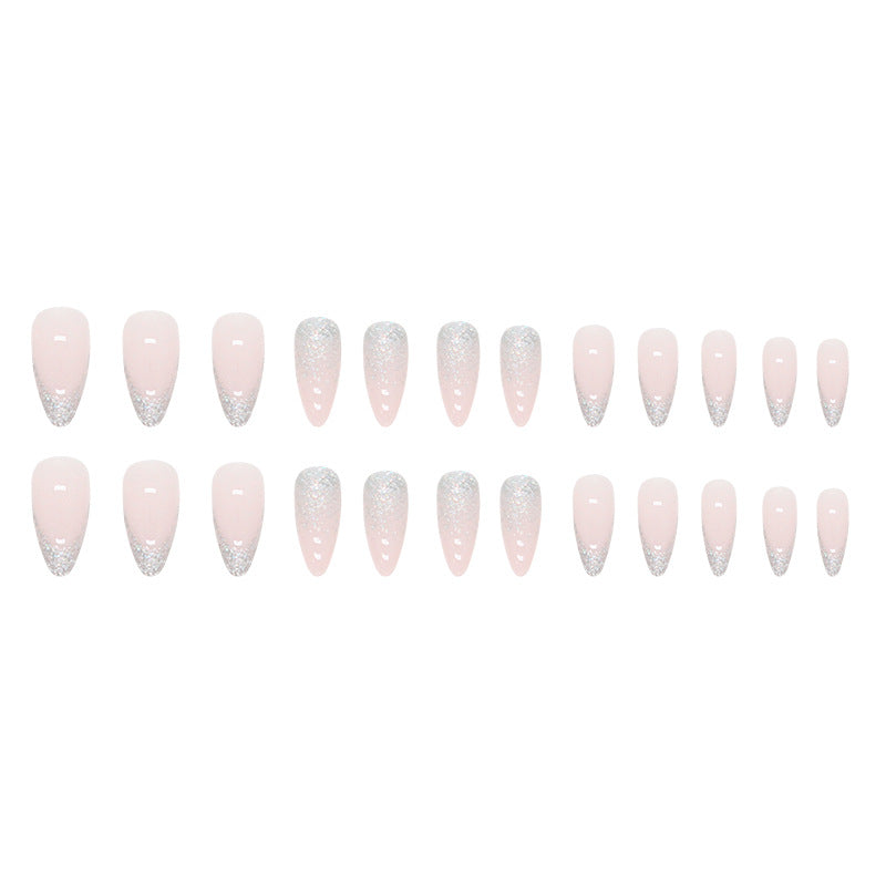 Shimmering Fairy French Almond Nail Stickers