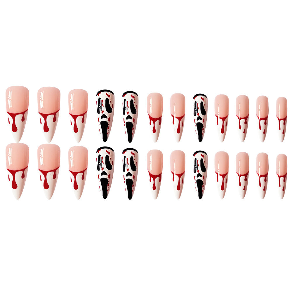 Screaming Face Halloween Press-On Nails - Wholesale