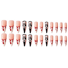 Screaming Face Halloween Press-On Nails - Wholesale