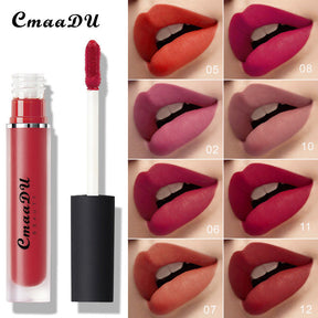 15-Color Non-Sticky Matte Lip Gloss and Lipstick Set