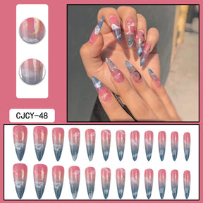 Detachable Long Nail Tips for Elegant Manicures