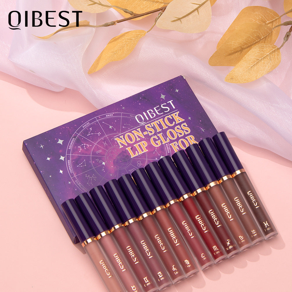 QIBEST Matte Lip Gloss Set