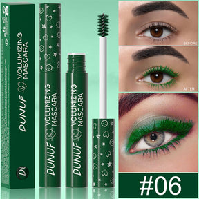 DUNUF Colored Mascara, Long-Lasting Waterproof, Thickening and Lengthening