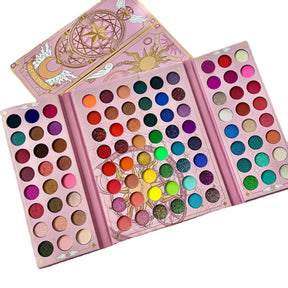 96-Color Cartoon Eye Shadow Palette - Matte, Shimmer, Glitter