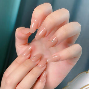 Chic Handmade Minimalist Flash Diamond Fall Nails, Versatile and Trendy Student-Friendly Nail Patches