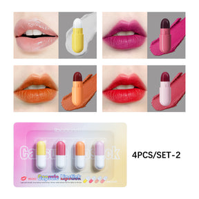 4-Pack Mini Matte Lipstick Capsule Set