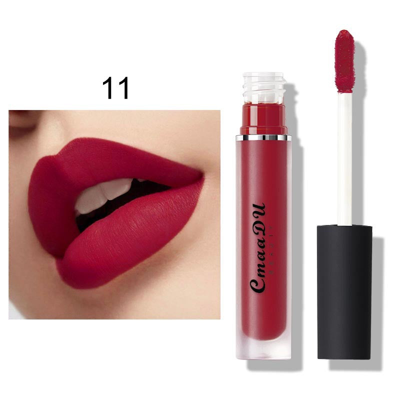 15-Color Non-Sticky Matte Lip Gloss and Lipstick Set