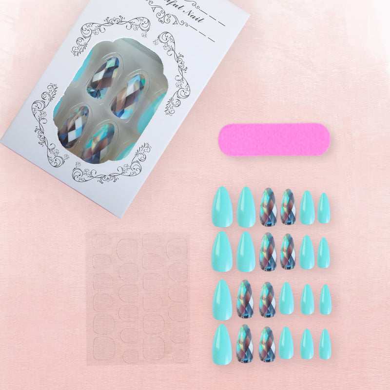 Trendy Almond Shape Solid Color Nails