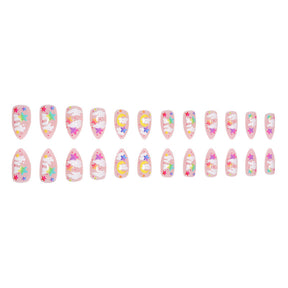 Cute Moon Star Cloud Nail Extensions, Multicolor Design