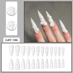 Best-Selling Solid Color Rhinestone Nail Tips, Detachable