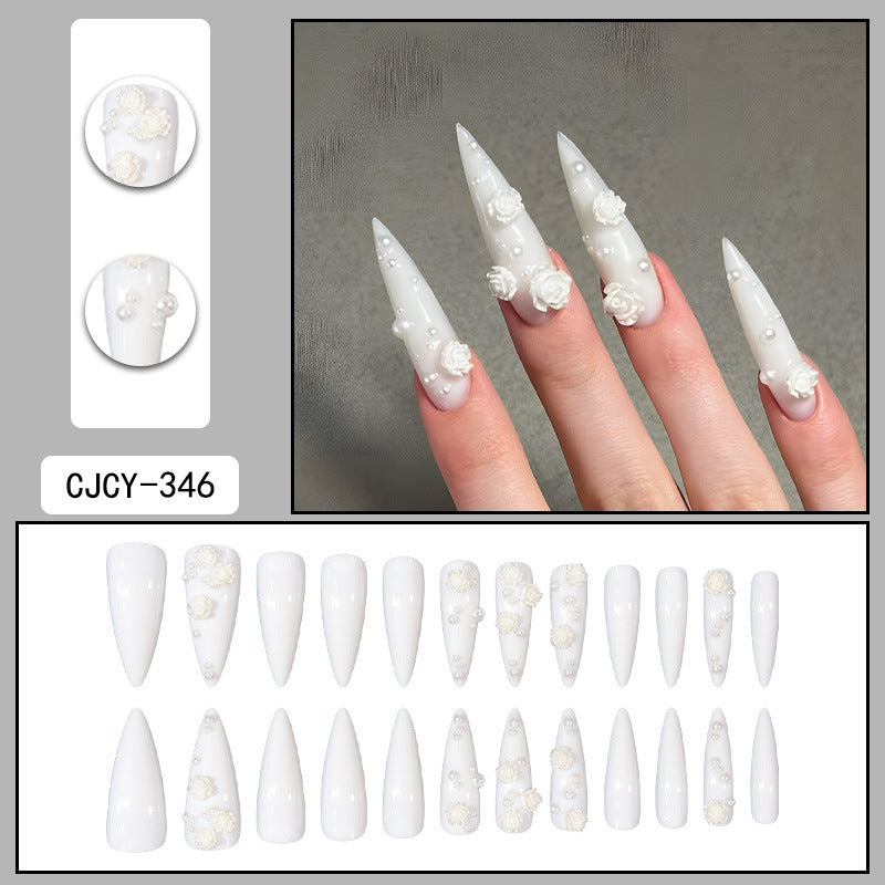 Best-Selling Solid Color Rhinestone Nail Tips, Detachable