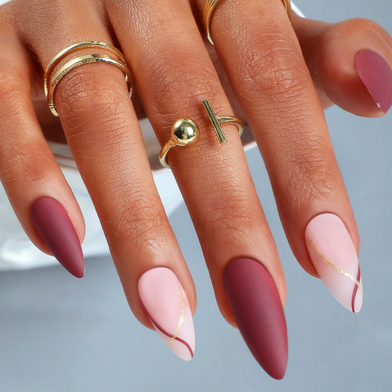 Luxury Striped Nails - Rose Taupe, Fall Edition