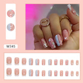 Yin-Yang Dual-Color Smiley Flower Nails, Spring-Summer Fresh, Ins Style