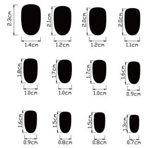 24-Piece Short Oval Christmas Snowman Snowflake 3D Knit Nail Tips