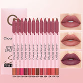 12-Color Matte Lip Liner Set - Waterproof