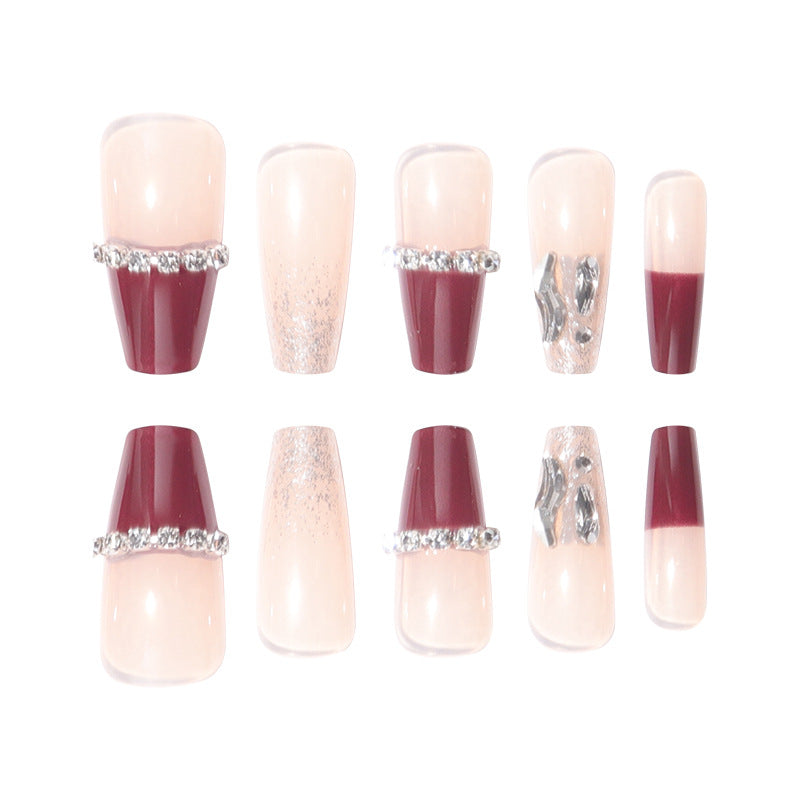 24-Piece Diamond Accent Wearable Nail Extensions