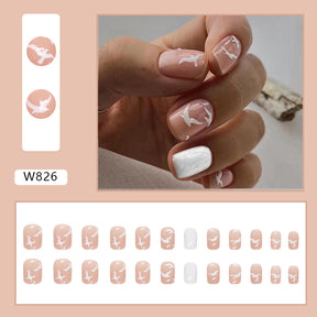 Cute and Cool Halloween/Christmas Fall Nails: 24-Piece Set