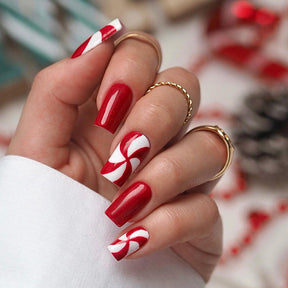 Christmas Windmill Red Nail Stickers