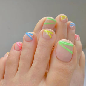 Removable Toe Nail Art, Wear-On Foot Nails