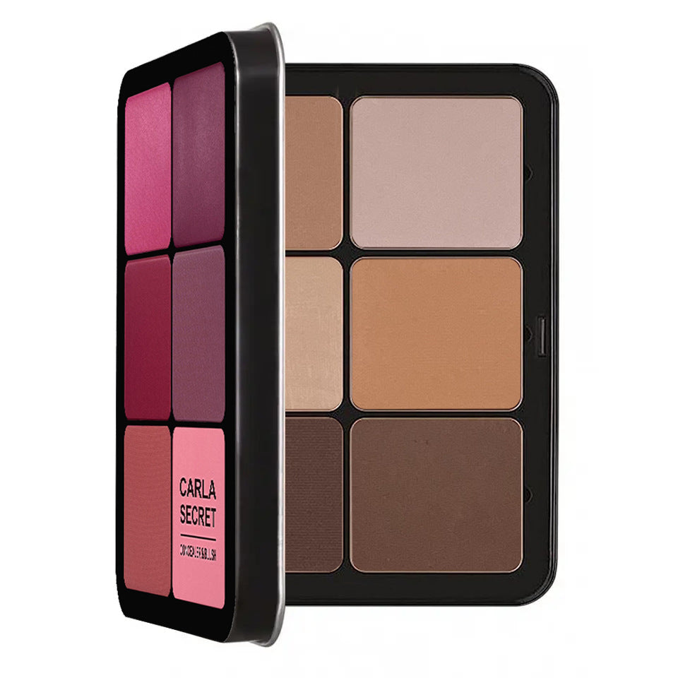 12-Color Blush Palette - Matte & Shimmer, High-End Finis