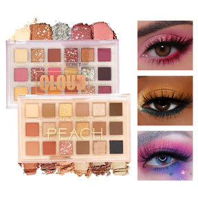 18-Color Rose-Inspired Eyeshadow Palette - Shimmer and Matte