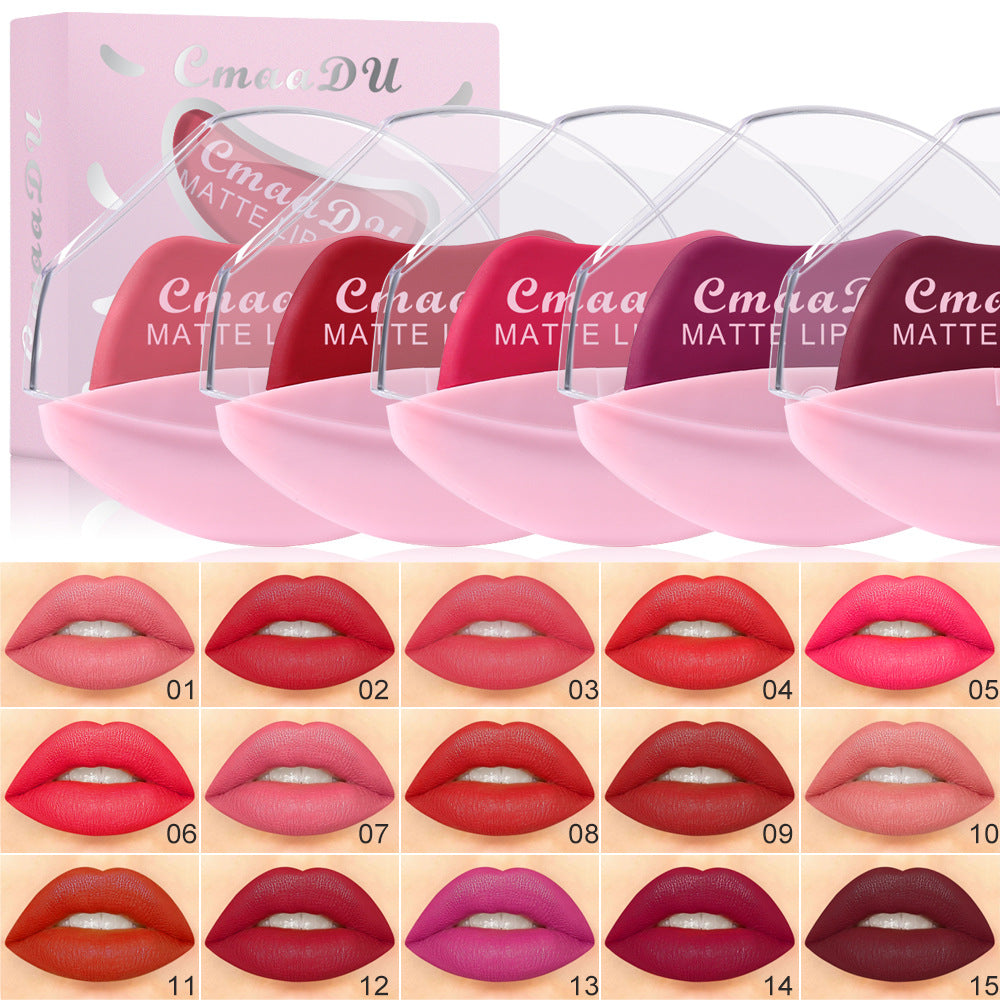 CmaaDu 15-Color Matte Lipstick Palette