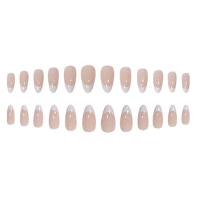 White French Almond Minimalist Nail Wraps for Fall Nails