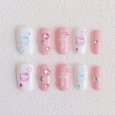 Chic Handmade KITTY Sparkle Fall Nails, Trendy and Versatile Nail Patches