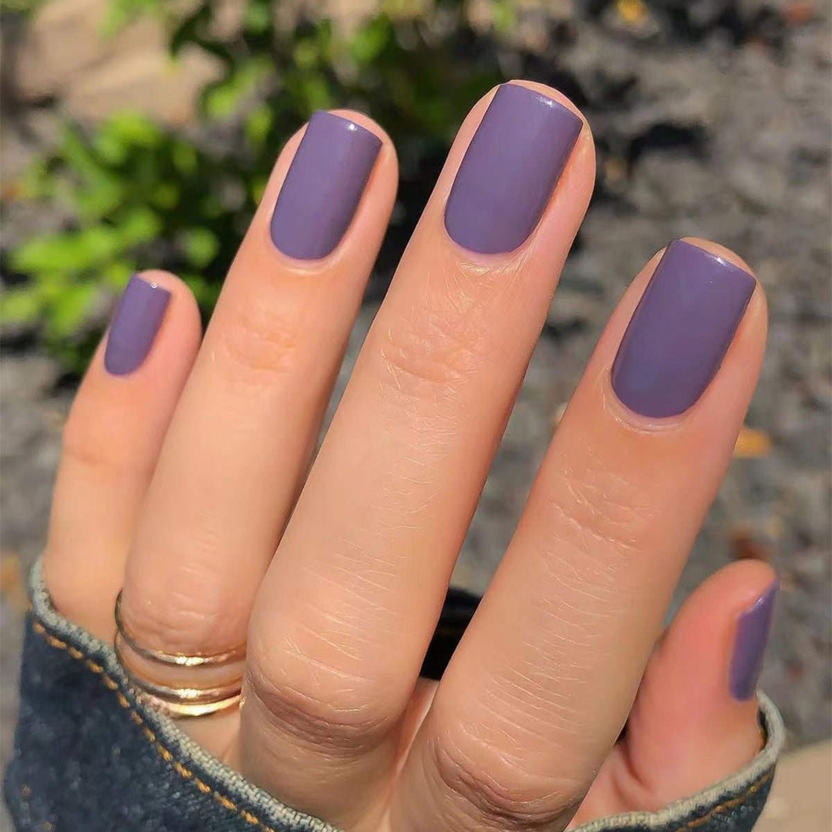 24-Piece Classic Solid Color Wearable Nail Tips