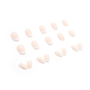 Cream White French Minimalist Gentle Nail Tips Soft and Pure