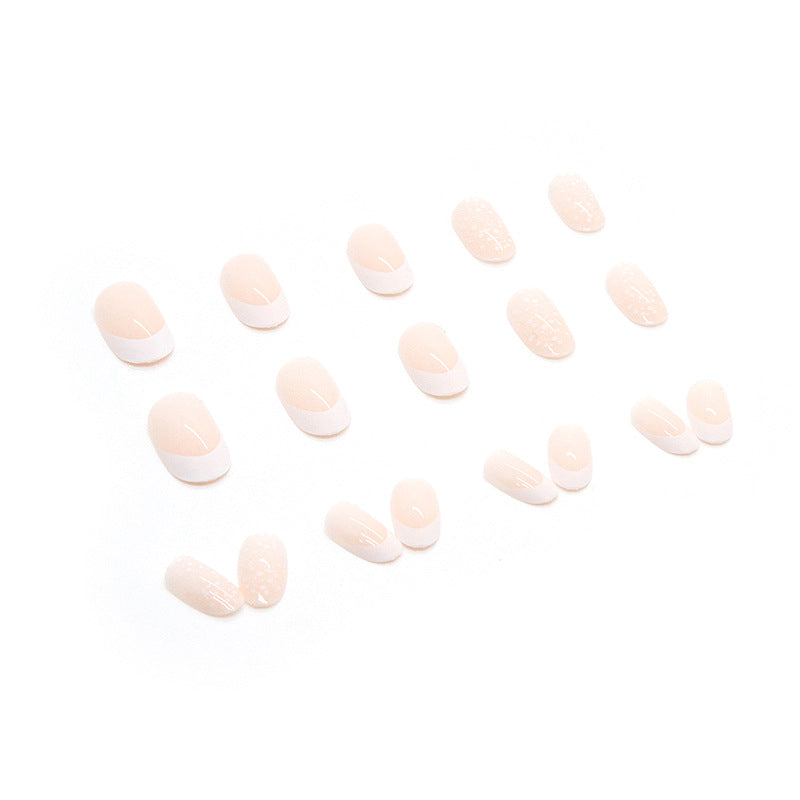 Cream White French Minimalist Gentle Nail Tips Soft and Pure