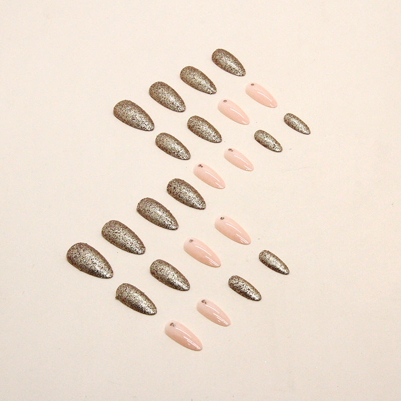 Almond Shape Flashy Full Coverage Sweet Cool Euro Ins Style Fake Nails