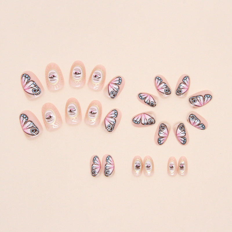 Oval Nails, Halloween Totem Mystery Eyes Design