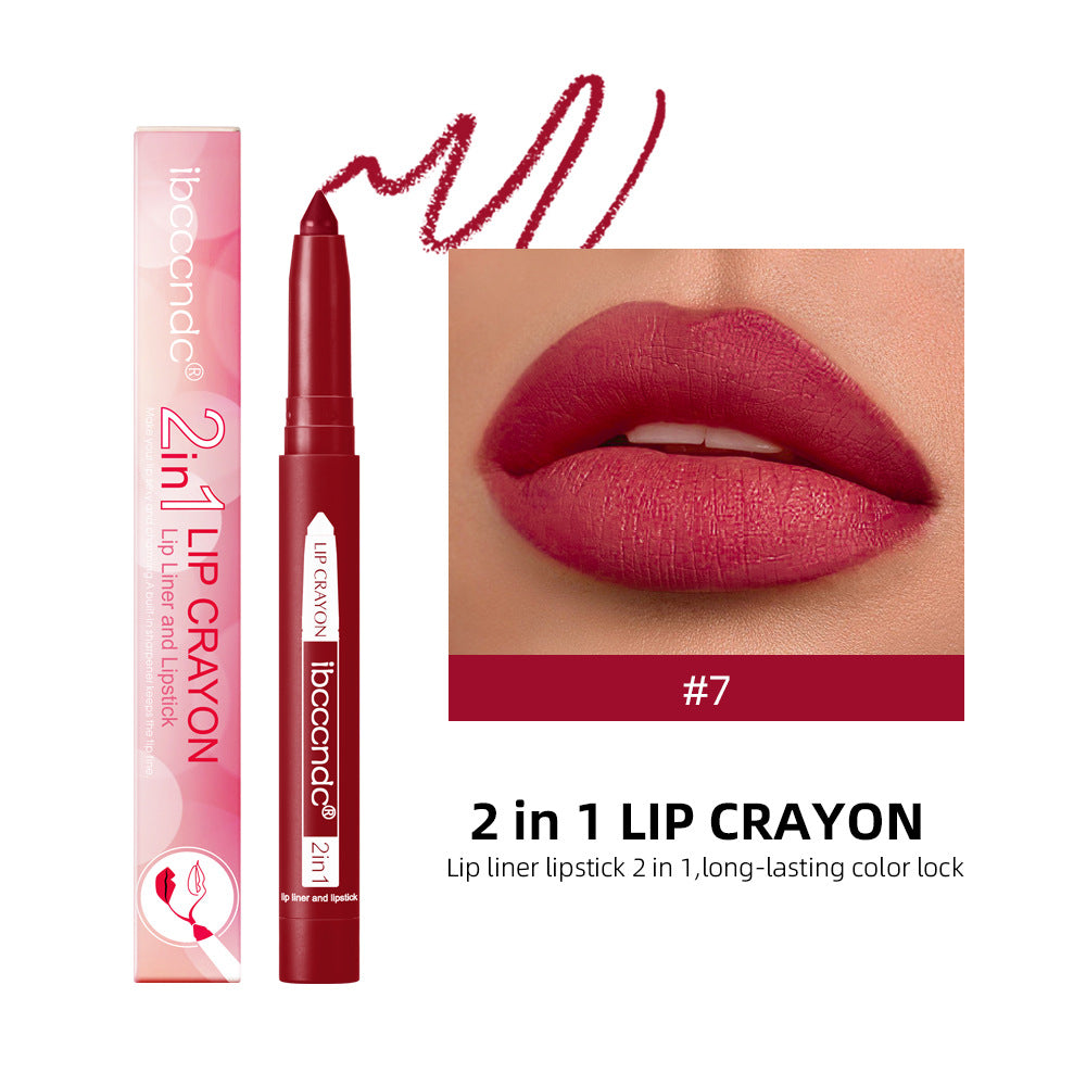 2-in-1 Long-Lasting Matte Lip Pencil