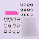 Cute Panda Children's Detachable Hand-Painted Nail Wraps