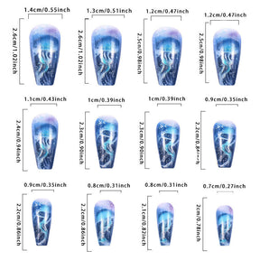 Blue Jellyfish INS Style Nail Tips