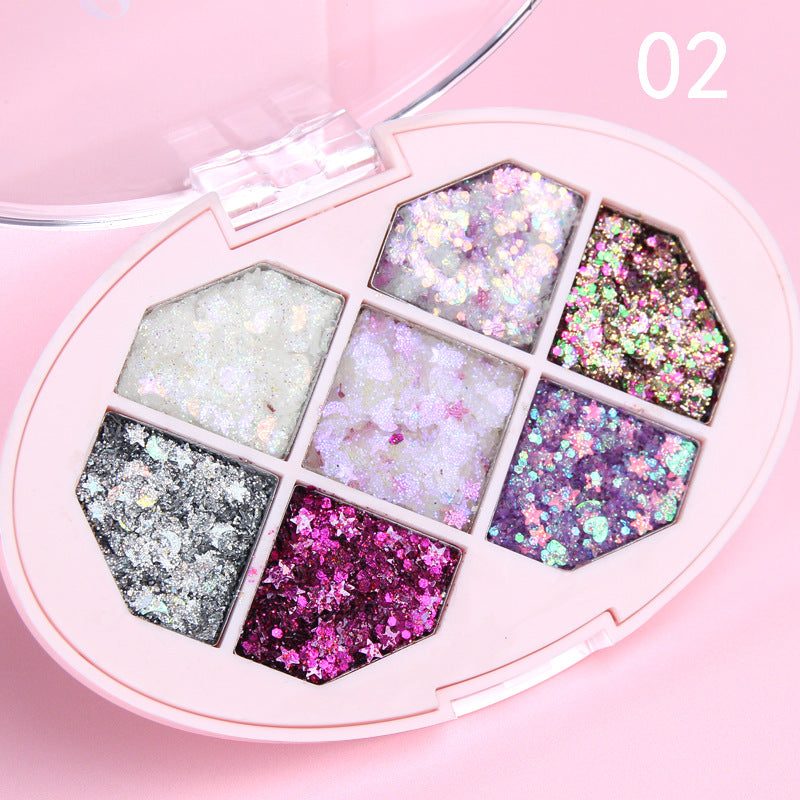 7-Color Glitter Eyeshadow Palette