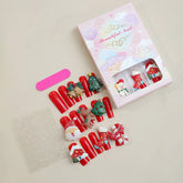 XXXL Santa Claus Themed Cartoon Resin Nail Tips for Christmas