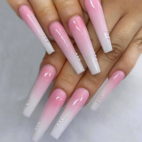 Pearl Ombre Ballet Press-On Nails - Removable