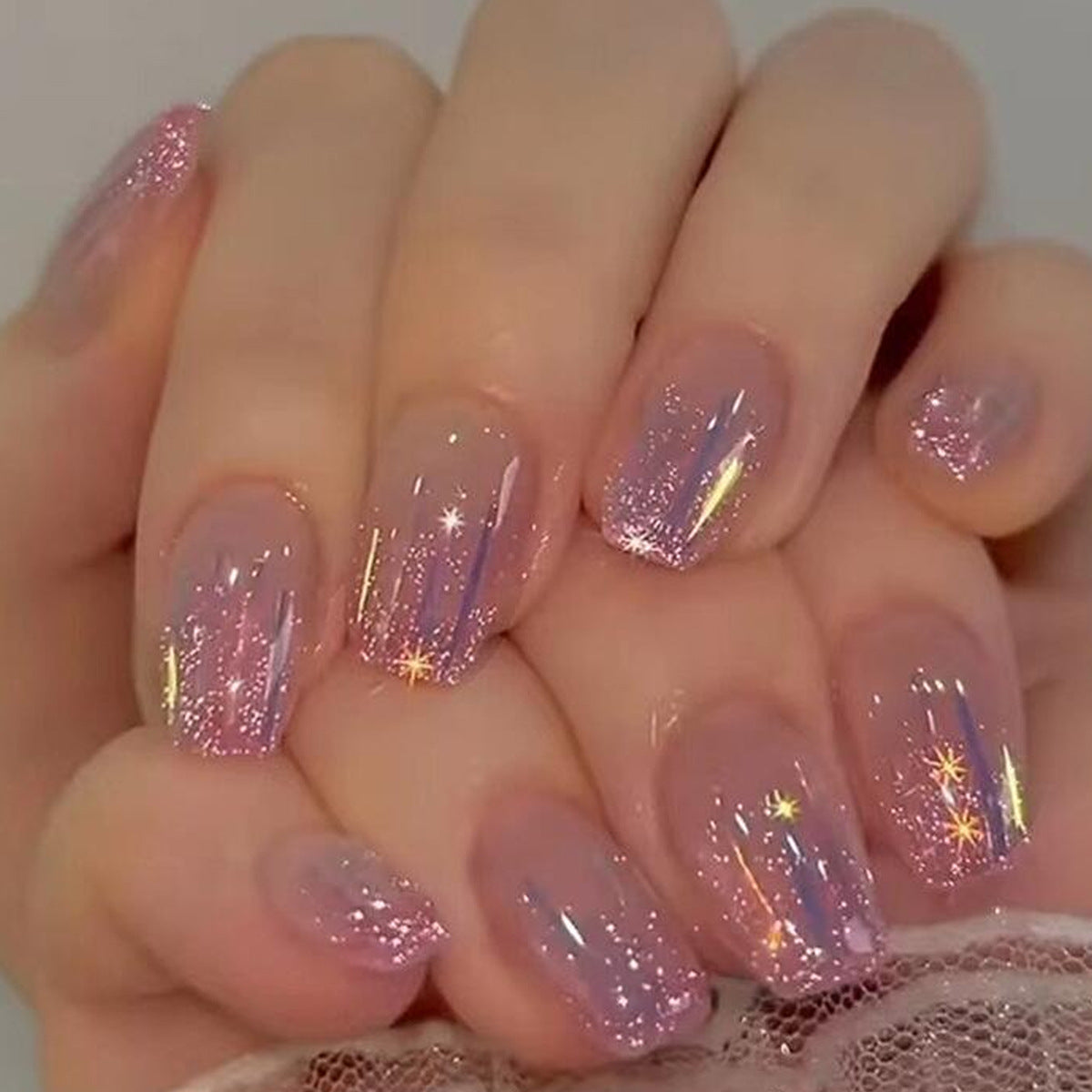 Crystal Clear Sparkly Nail Tips