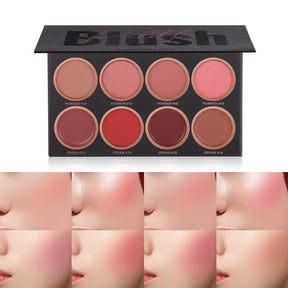 8-Color Blush and Highlighter Palette