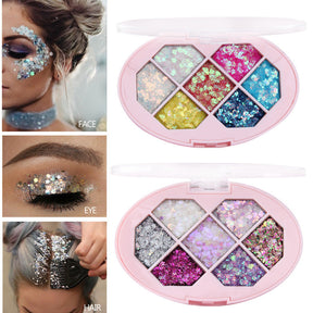 7-Color Glitter Eyeshadow Palette